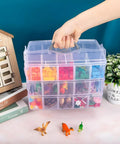 Three Tier Stackable Storage Box With Dividers 30 Compartments Bead Organizer for arts and crafts supplies, plastic material
