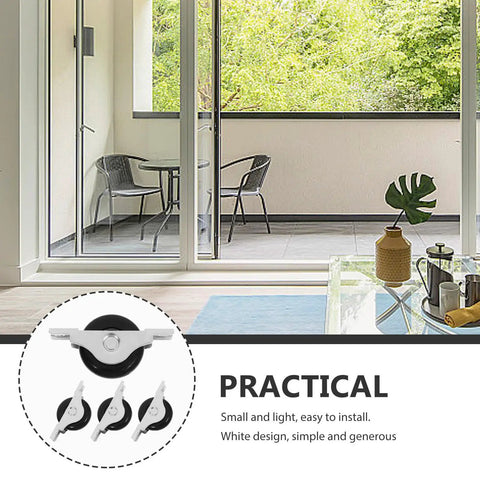 Premium Heavy Duty Nylon Sliding Door Rollers And Closet Track Pulleys in modern interior design, easy installation, sleek appearance.