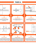 Installation guide for 10 Pack Black And Gold Cabinet Knobs For Kitchen Cabinets Dressers And Drawers with diagrams.