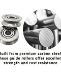 20 Pack Rock Solid V Groove Ball Bearing Pulleys show carbon steel guide rollers with sealed bearings for CNC setups.