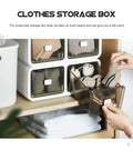 Kick It Organized With Top Tier Stackable Underwear Drawer Box featuring heavy-duty PP plastic closet dividers, holding rolled socks.