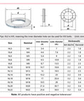 Double Deck Wedge Lock Washers Pack Of Twenty 304 Stainless Steel Self Locking Hardware specifications chart with sizes.