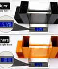 Comparison of Outdoor Firewood Log Storage Bracket Kit Heavy Duty Steel Firewood Holder vs. lighter base on scales