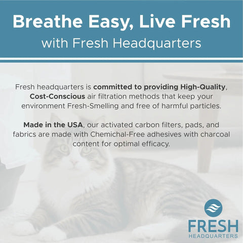Premium Activated Carbon Replacement Filter For Portable Air Conditioners Knocks Out Funky Odors And Vocs Fits Like A Dream To Arc 14S Models Measuring Seven By Fifteen Inches Keeping Rooms Chill And Super Clean with Fresh Headquarters and a cat in the background.