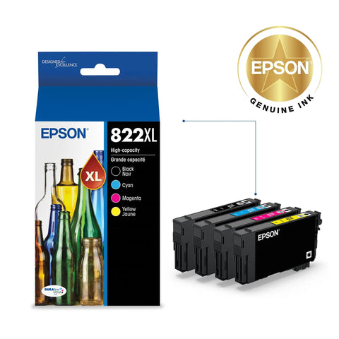 Durabrite Ultra Ink High-Capacity Black And Color Cartridge Combo Pack For Workforce Pro WF-3820, 3823, 4820, 4830, 4833, 4834