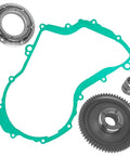 Top Shelf Starter Clutch Assembly With Idler Gear Bearing And Precision Seal For Yamaha Big Bear 400 4X4 2000 To 2012 Tight Ride Ready Swap, showing clutch gear, idler bearing, and seal.