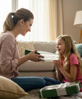 Woman and girl exchanging Large 11.8x8.3 Inch Flower Press Kit With 10 Layers For DIY Pressed Flowers Bookmarks And Frames.
