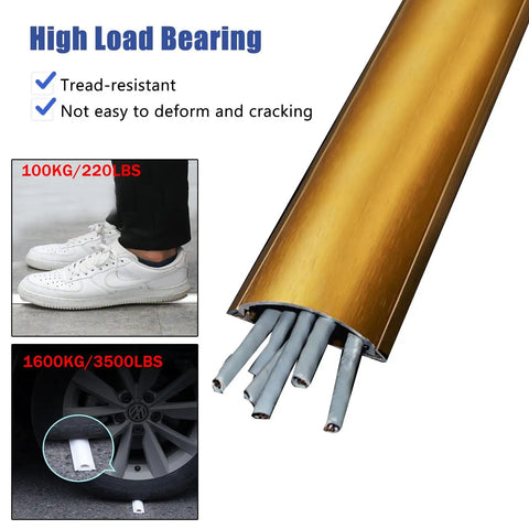 Cord Cover Aluminum Alloy Cable Raceway Kit, Self Adhesive Wire Concealer For Walls And Floors Keeps Cords Neat, 10m