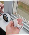Person holding 4PC Premium Aluminum Alloy Sliding Door Pulley Wheels With Ball Bearing Replacement Rollers for patio door.