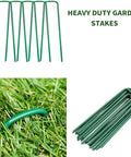 Heavy Duty Garden Ground Stakes 6 Inch U Shaped Steel Pegs For Lawn Fabric Netting Matting Pro Grade Landscape Anchors 20 Pack