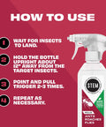 Nuke Your Dang Yard Bugs With This Plant Based Bug Spray That Squashes Ants Roaches And Flies Fast Dog Friendly Home Defense Formula Botanical Blend Entomologist Tested 12 Oz Bottle instructions for use on a red background.