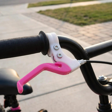 Kids Bike Brake Lever Set, 2 Pack Universal Brake Handles For Kids Bikes, Replacement Plastic Levers, Rosy Color