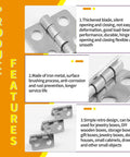 Hella Durable Mini Cabinet Hinges Offer A Crisp Silvery White Finish That Takes Daily Bashing Without Giving Out Includes Thirty Compact Units Ready For Any Quick Household Fix.