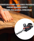 Tough As Nails Angled Grinder With 50mm Sanding Belt And M10 Interface Adjustable Speed Dial for precise woodworking finishes.