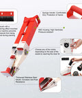 Manual Handheld Seed Spreader And Planter Tool With Adjustable Seed Rate Depth And Height For Home Garden, detail view and features