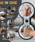 Close-up of 360 Degree Rotating Forearm Exerciser With Adjustable Resistance, showing hand grip and usage details.