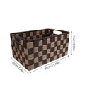 Top Shelf Clothing Storage Bin With Reinforced Metal Frame And Grippy Polyester Weave Handles Perfect For Wrangling Clothes And Tucking Away Clutter To Keep Your Space Looking Fresh, 30x20x15cm.