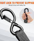 Beefy 4 Pack Heavy Duty Ratchet Tie Down Straps Set 1.6 Inch By 8 Foot With Padded Handles Coated S Hooks Soft Loop 5208 Lbs Break Strength