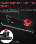 Close-up of Adjustable Aluminum Quick Release Fire Extinguisher Mount for roll bars with protective foam strip