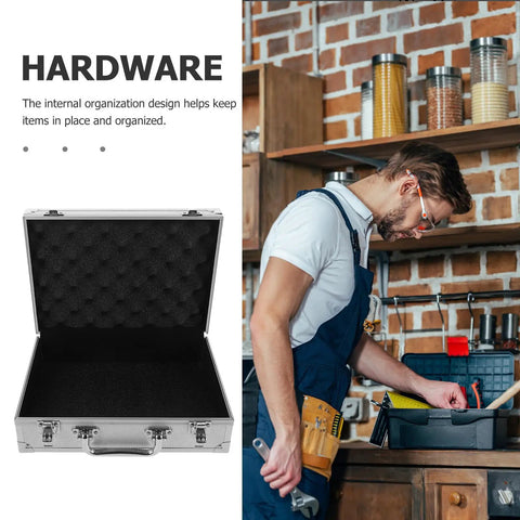 Slick Aluminum Alloy Toolcase Featuring Custom Foam Padding, open hardcase showing internal foam for power tools organization.