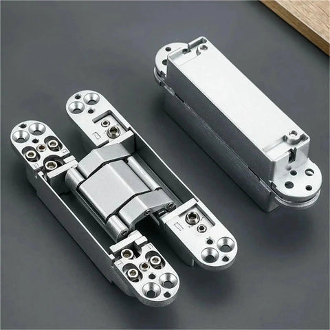 Heavy Duty Concealed Cabinet Hinges For Wooden Doors With 180 Degree Adjustable Hidden Barrel Design Black Finish supports 80 pounds.