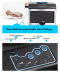Plug And Play Countertop Ice Maker Delivers Quick Freeze Bullet Cubes With Thirty Kilos Daily Output and solid storage with easy control panel.