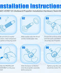 Installation guide for Outboard Propeller Installation Hardware Kit For Yamaha Outboard Engines 150HP To 300HP Replaces OEM 6E5-45987-01.