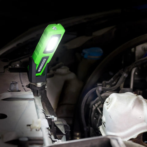 Workhorse 7 Inch Dual Mode LED Work Light With Magnetic Base And 360 Degree Hook Hands Free Underhood Beam for Mechanics