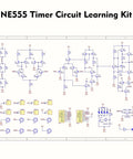 NE555 timer circuit schematic for Beginner Soldering Practice Board NE555 Simulation Project Kit for DIY Electronics Learning.