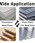 Wide applications of 100 Piece Pack Of Size 6 By Half Inch Black Phillips Flat Head Wood Screws Hard Carbon Steel for plasterboard and wood.