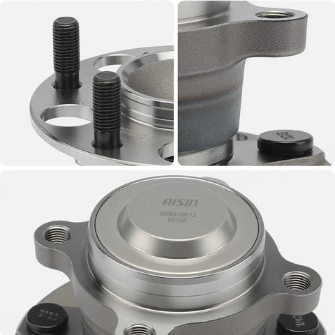 Close-up view of Rear Wheel Bearing And Hub Assembly Pair with bolts and precision design for stable handling on the road.