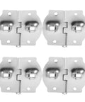 Adjustable Angle Iron Hinges Set For Jewelry Boxes And Wooden Cases Four Piece Hidden Mount With Dual Shaft Metal Design