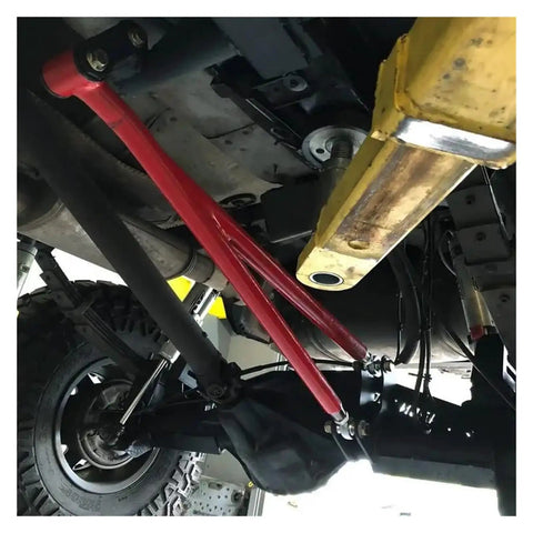 Pro Grade Chromoly Heim Joint Rod End Kit Two Piece Set with Left Thread Sealed Ball Bearings showcased under vehicle suspension system.