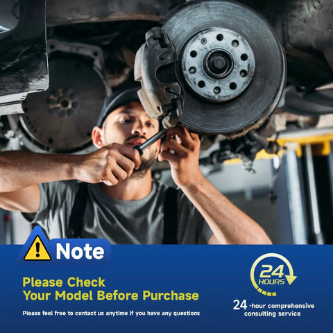 Mechanic installing Pair Front Wheel Bearing Hub Assembly For Jeep Cherokee Commander under car with wrench.