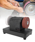 Heavy Duty 3 Inch Mini Bench Grinder Built For The Daily Grind Boasting A Beefy All Copper Motor With Smooth Variable Speed Tuned From 2000 To 6000 RPM Fully Cordless Setup, showcasing grinding wheel detail.