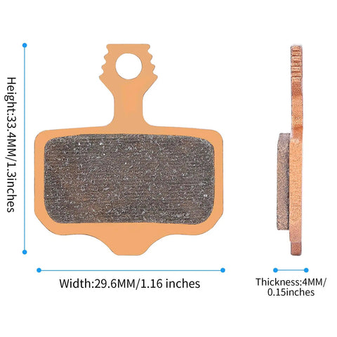 Dimensions of Four Pairs Sintered Metal Ebike Disc Brake Pads With Essential Tools Set Compatible With Popular SRAM Avid Elixir Models And Nutt