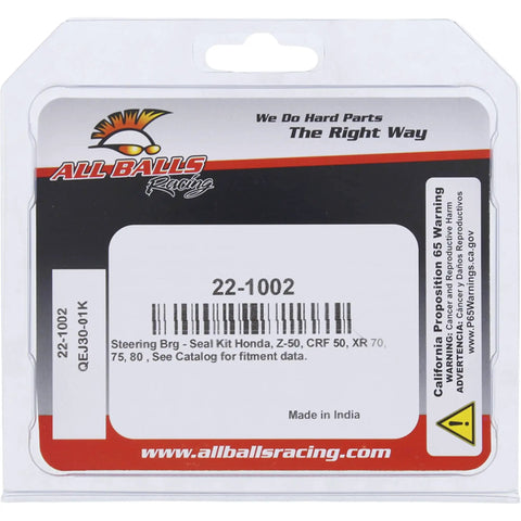 Heavy Duty Steering Stem Bearing Seal Kit For Honda CMX250 Ct70 Trail Dirt Bikes packaging with product details and barcode.