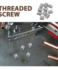 Stainless Steel Threaded Screw Inserts M8 Thread Repair Kit for automotive maintenance on metal surface with copper pipes