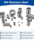 Built Like A Tank 20 Piece Wire Thread Inserts In 1/4 20 UNC Helical Coil Format Crafted From Durable 304 Stainless Steel display.