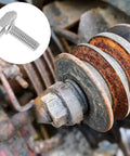 50 Piece M8x25 T Slot Hammer Head Bolt And Tee Nut Kit For Aluminum Extrusion Frames Build With Hella Sturdy Carbon Steel Construction And No Sweat Installation For 3D Print Shop Builds with close-up of bolt and pulley.