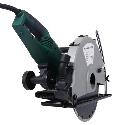 2600W 14 Inch Concrete Saw With Diamond Blade Wet Dry Electric Circular Cutter For Granite And Porcelain And Tile 4300 Rpm ETL Certified pro grade masonry tool view showing handle and blade