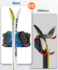 Ditch The Clutter With This Heavy Duty Ski And Snowboard Wall Rack For Garage Space Saving Storage Holds Six Boards Securely With Nonslip Soft Rubber Pads Keeps Your Winter Rides Grab And Go Ready. Comparison of ski wall racks, ours with soft grips vs others.
