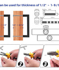 Illustration showing mounting process for 12 Pack Square Cabinet Handles 4.5 Inch Center To Center Matte Black Drawer Pulls for Cabinets.