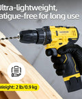 Workhorse 20V Cordless Drill Set With Brushless Motor And 3 8 Inch Keyless Chuck Brings A Knockout 27 Nm Of Torque Plus 25 Plus 1 Clutch Settings For Your Daily Grind And Shop Rigs, shown drilling wood.