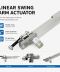 Kickass Reciprocating Cycle Linear Actuator With Fully Adjustable Stroke And Smooth Speed Control Plug And Play Diy Automation Gear Rock Solid Dc 24v Electric Motor side view showing adjustable stroke for smooth operation.