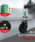6 Inch Heavy Duty Gate Wheel With Spring Loaded Caster 360 Degree Swivel Fence Wheel 500 Lb Capacity For Wooden And Metal Gate Tubes