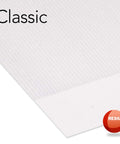 Close-up of Premium Clear Floor Protector Mat 27 Inch By 12 Foot Waterproof Roll texture, showing heavy-duty PVC material.