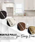 Prime 5 Pack Of Slick 6 Inch Brushed Nickel Cabinet Handles For Kitchen Drawers And Cupboards Stainless Steel Door Pulls showcasing versatility on various drawer styles.