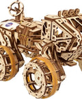 Epic Manned Mars Rover 3D Puzzle Kit With Spring Drive And 6x6 All Wheel Drive Independent Suspension Swiveling Cab Rubberized Wheels Folding Rear Ramp 360 Degree Antenna Laser Engraved Solar Panels 562 Piece DIY Space Craft Model, wooden