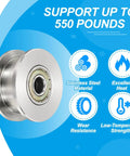 Toss Those Worn Cogs Swap In Heavy Duty Sliding Gate Rollers 304 Stainless Steel dual bearing roller supports 550 lbs.